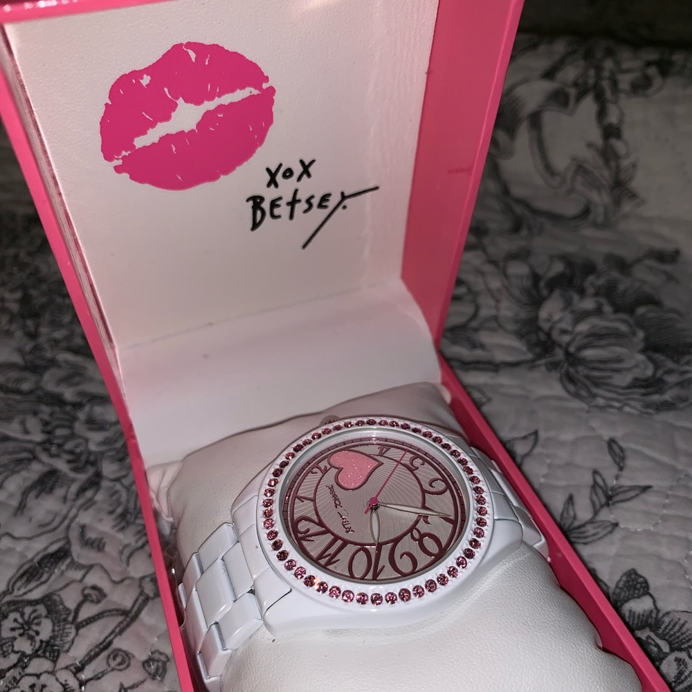 Betsy Johnson white watch